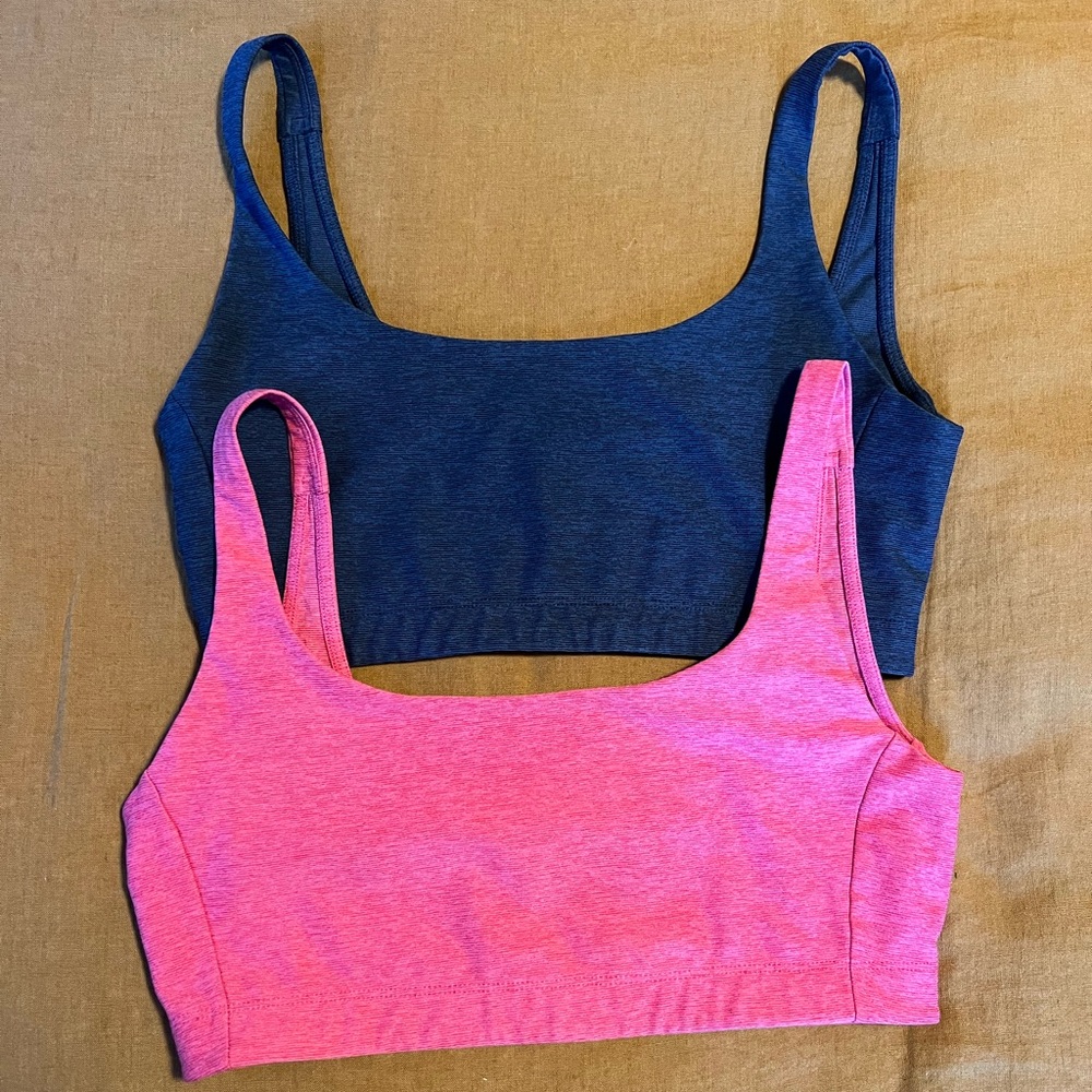 Outdoor Voices- Double Time scoop sports bra, Medium. Set of 2